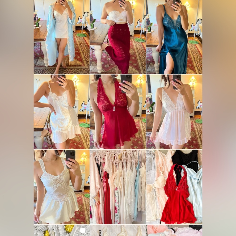 Wholesale vintage lingerie Lot 12 pieces